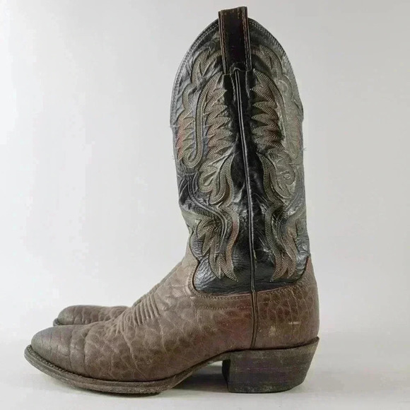 Justin Comb Last Point Toe Cowboy Boots - 8.5 - Picture 5 of 12